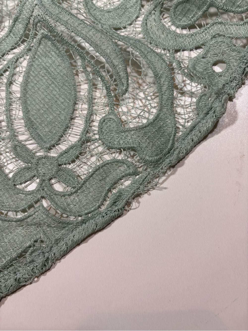 Lulus Won Your Heart Sage Green Lace Tie-Strap High-Low Midi Dress Estimated S - Picture 10 of 10